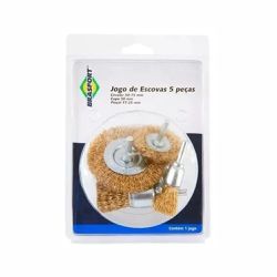 ESCOVA ACO KIT 5PC 7270 BRASFORT - COLOMARTI FERRAMENTAS