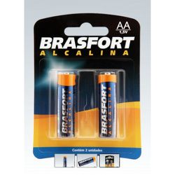 PILHA ALCALINA PEQUENA AA CARTELA 2PC 6301 BRASFOR - COLOMARTI FERRAMENTAS
