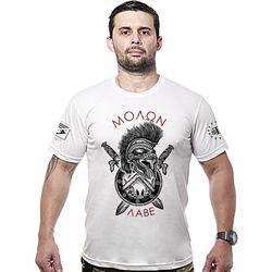 Camiseta Militar Molon Labe Branca - REF-BRANCA-08 - b2b-team6.com.br