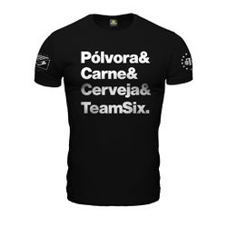 Camiseta Masculina Frase Pólvora, Carne, Cerveja e... - b2b-team6.com.br