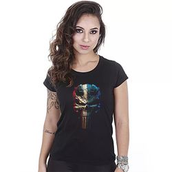 Camiseta Baby Look Punisher EUA Premium 3D Team Si... - b2b-team6.com.br