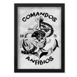 Poster com Moldura Comandos Anfíbios - QUA-MIL-012 - b2b-team6.com.br