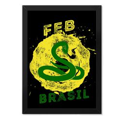 Poster com Moldura Militar FEB Brasil - QUA-MIL-00 - b2b-team6.com.br