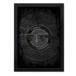 Poster com Moldura Tactical Fritz Tommy Gun John T... - b2b-team6.com.br