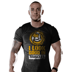 Camiseta Academia I Look Good In Muscles - ACA-010... - b2b-team6.com.br