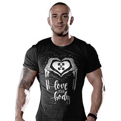 Camiseta Academia Love Your Body - ACA-014 PRETA - b2b-team6.com.br