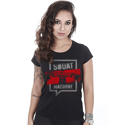 Camiseta Baby Look Feminina Academia Squat Machine... - b2b-team6.com.br