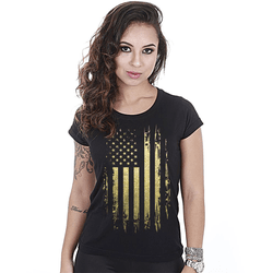 Camiseta Baby Look Feminina EUA Defence Gold Line ... - b2b-team6.com.br