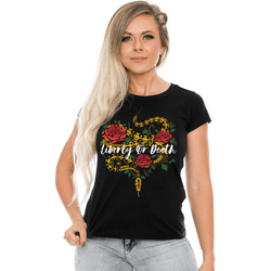 Camiseta Baby Look Feminina Liberty or Death Team ... - b2b-team6.com.br