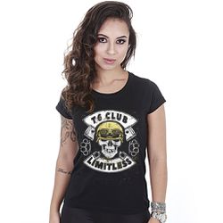 Camiseta Baby Look Feminina Motorcycle T6 Club - R... - b2b-team6.com.br