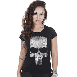 Camiseta Baby Look Feminina Punisher Bart - RFM-11... - b2b-team6.com.br