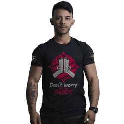 Camiseta Don't Worry Aqui tem Glock - REF-055-PRET - b2b-team6.com.br