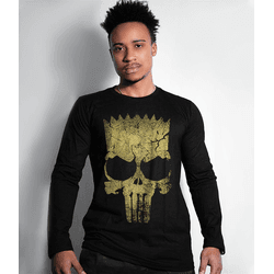 Camiseta Manga Longa Punisher Bart Gold Line - ML-... - b2b-team6.com.br