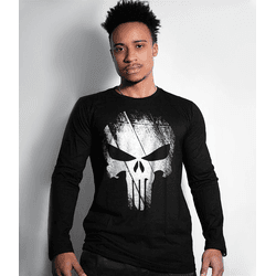 Camiseta Manga Longa The Punisher - ML-003-PRETA - b2b-team6.com.br