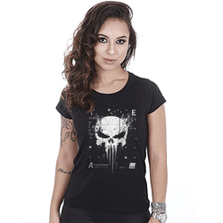 Camiseta Militar Baby Look Feminina New Punisher -... - b2b-team6.com.br