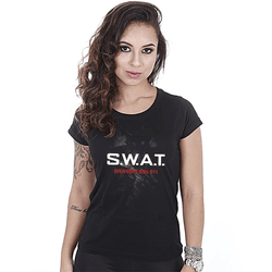 Camiseta Militar Baby Look Feminina SWAT - RFM-002... - b2b-team6.com.br