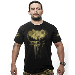 Camiseta Militar Punisher Plate Gold Line - GOLD-1... - b2b-team6.com.br