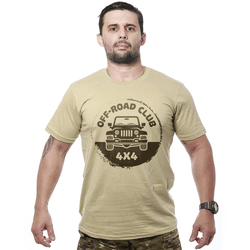 Camiseta Off Road Club 4x4 - OFF-010 BEGE - b2b-team6.com.br