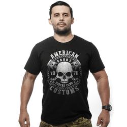 Camiseta Old Car American Skull - CAR-007 PRETA - b2b-team6.com.br