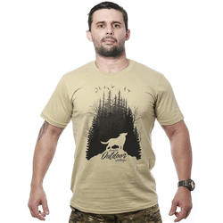 Camiseta Outdoor Wolf Team Six - OUT-005-BEGE - b2b-team6.com.br