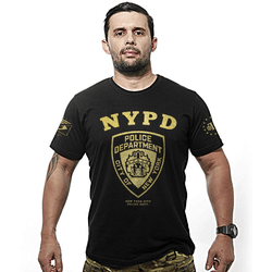 Camiseta Police NYPD Gold Line - GOLD-086-PRETA - b2b-team6.com.br