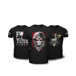 Kit 3 Camisetas Militares Pretas Beard Gang - KIT-... - b2b-team6.com.br