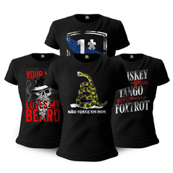 Kit 4 Camisetas Baby Look Femininas Militares Bear... - b2b-team6.com.br