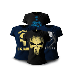 Kit 4 Camisetas Baby look Femininas Militares Sold... - b2b-team6.com.br