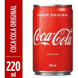 REFRIGERANTE 220ML COCA COLA LATA UN - BEBFESTA
