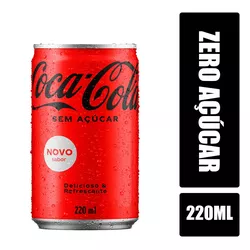 REFRIGERANTE 220ML COCA COLA ZERO LATA UN - BEBFESTA