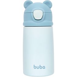 Garrafa Térmica Com Canudo Ursinho 320Ml - Azul - ... - BEDOT