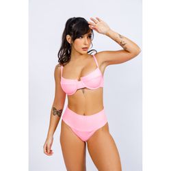 Conjunto de Biquíni Retro Hot Pants - Rosa - BQ-HO... - Bela Lolitta