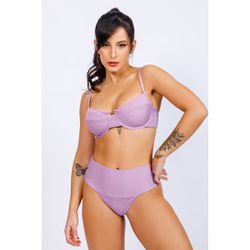 Conjunto de Biquíni Retro Hot Pants - Lilas - BQ-H... - Bela Lolitta