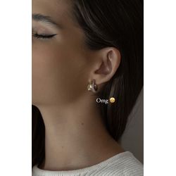 Brinco Argola Fio Cravejado Ouro - 00557 - ISABELA MATTOS ACESSÓRIOS