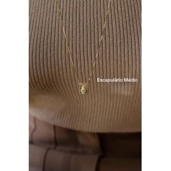 Colar Escapulário Médio Ouro - 00898 - ISABELA MATTOS ACESSÓRIOS