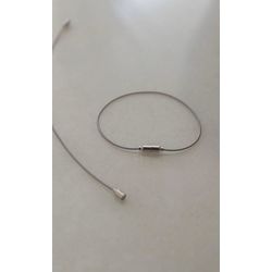 Pulseira Corda de Violão Ródio - 0027289 - ISABELA MATTOS ACESSÓRIOS