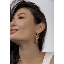 Brinco Flor Handmade Ouro - 8439483984354 - ISABELA MATTOS ACESSÓRIOS