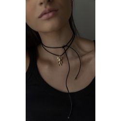 Colar Teddy Peace e Love com Cordão Ouro - 006273... - ISABELA MATTOS ACESSÓRIOS