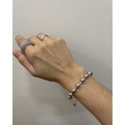 Pulseira Esfera Ródio - 74927492 - ISABELA MATTOS ACESSÓRIOS