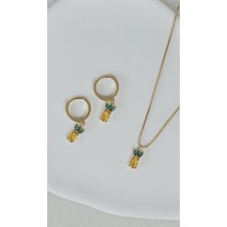 Conjunto Infantil Abacaxi Ouro - 57497539 - ISABELA MATTOS ACESSÓRIOS