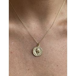 Colar Medalha Moeda Ouro - 8548584999 - ISABELA MATTOS ACESSÓRIOS