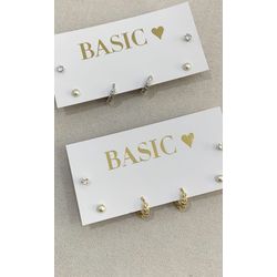 Trio Brinco Minimalista Ouro - 8643929 - ISABELA MATTOS ACESSÓRIOS