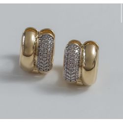 Brinco Argola Dupla Cravejada Ouro - 737384849 - ISABELA MATTOS ACESSÓRIOS
