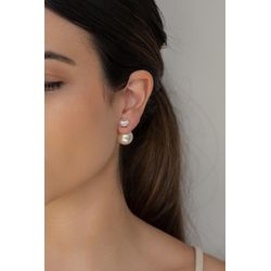Brinco Pérola e Zircônia Ouro - 8475577 - ISABELA MATTOS ACESSÓRIOS