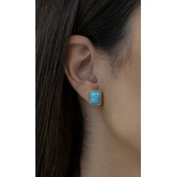 Brinco Retangular Mini Ouro - 4739749375 - ISABELA MATTOS ACESSÓRIOS