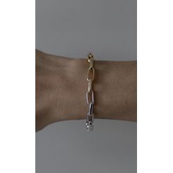 Pulseira Elos Ovais Mix de Banhos - 8743753475 - ISABELA MATTOS ACESSÓRIOS