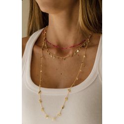 Colar Jade Rosa Ouro - 00286 - ISABELA MATTOS ACESSÓRIOS