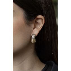 Brinco Argola Texturizado Mix de Banhos - 4324343 - ISABELA MATTOS ACESSÓRIOS