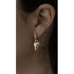 Brinco Argola Pingente Coração - 749374073402 - ISABELA MATTOS ACESSÓRIOS