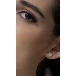Brinco Mini Redondo Ouro - 897459759375975 - ISABELA MATTOS ACESSÓRIOS